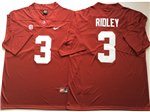 Alabama Crimson Tide #3 Calvin Ridley Red College Football Jersey
