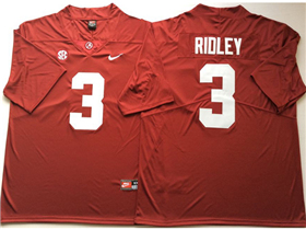 Alabama Crimson Tide #3 Calvin Ridley Red College Football Jersey