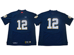 Notre Dame Fighting Irish #12 Navy College Football Jersey