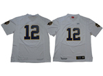 Notre Dame Fighting Irish #12 White College Football Jersey