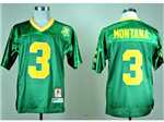 Notre Dame Fighting Irish #3 Joe Montana 1977 Green College Football Jersey