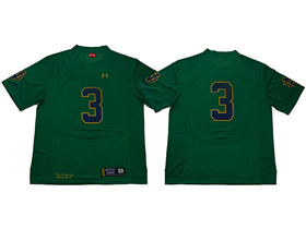 Notre Dame Fighting Irish #3 Green College Football Jersey