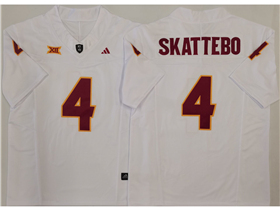 Arizona State Sun Devils #4 Cam Skattebo White College Football F.U.S.E. Limited Jersey