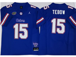 Florida Gators #15 Tim Tebow Blue College Football F.U.S.E. Limited Jersey