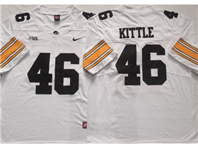Iowa Hawkeyes #46 George Kittle White College Football Jersey