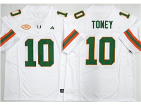 Miami Hurricanes #10 Malachi Toney White College Football F.U.S.E. Limited Jersey