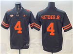 Miami Hurricanes #4 Mark Fletcher Jr. Black College Football F.U.S.E. Limited Jersey