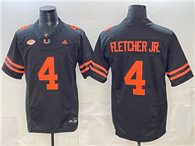 Miami Hurricanes #4 Mark Fletcher Jr. Black College Football F.U.S.E. Limited Jersey