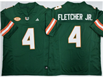 Miami Hurricanes #4 Mark Fletcher Jr. Green College Football F.U.S.E. Limited Jersey