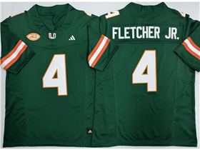 Miami Hurricanes #4 Mark Fletcher Jr. Green College Football F.U.S.E. Limited Jersey
