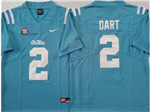 Ole Miss Rebels #2 Jaxson Dart Light Blue College Football Jersey