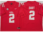 Ole Miss Rebels #2 Jaxson Dart Red College Football Jersey