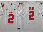 Ole Miss Rebels #2 Jaxson Dart White College Football Jersey