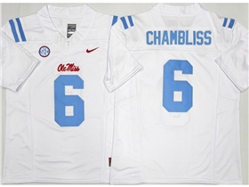 Ole Miss Rebels #6 Trinidad Chambliss White College Football F.U.S.E. Limited Jersey