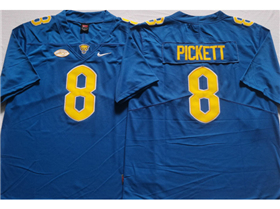 Pittsburgh Panthers #8 Kenny Pickett Blue College Football Jersey