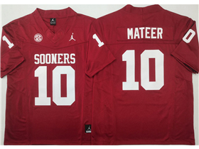 Oklahoma Sooners #10 John Mateer Red College Football F.U.S.E. Limited Jersey