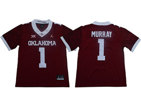 Oklahoma Sooners #1 Kyler Murray Red Game Winning Streak College Football Jersey