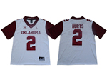 Oklahoma Sooners #2 Jalen Hurts White Game Winning Streak College Football Jersey