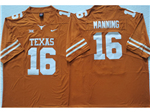 Texas Longhorns #16 Arch Manning Orange College Football Jersey