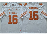 Texas Longhorns #16 Arch Manning White College Football Jersey