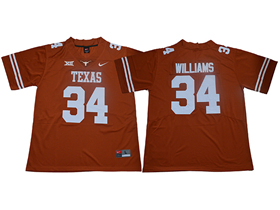 Texas Longhorns #34 Ricky Williams Orange College Football Jersey