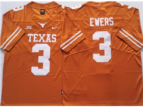 Texas Longhorns #3 Quinn Ewers Orange College Football Jersey