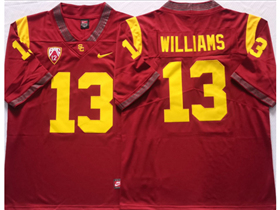 USC Trojans #13 Caleb Williams Cardinal College Football Jersey