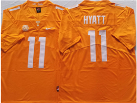 Tennessee Volunteers #11 Jalin Hyatt Orange College Football Jersey