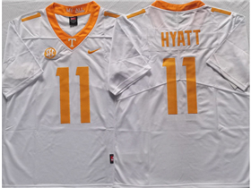 Tennessee Volunteers #11 Jalin Hyatt White College Football Jersey
