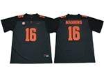 Tennessee Volunteers #16 Peyton Manning Dark Gray College Football Jersey