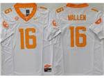 Tennessee Volunteers #16 Morgan Wallen White College Football F.U.S.E. Limited Jersey