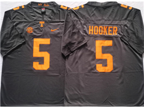 Tennessee Volunteers #5 Hendon Hooker Dark Gray College Football Jersey