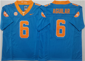 Tennessee Volunteers #6 Joey Aguilar Blue College Football F.U.S.E. Limited Jersey