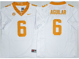 Tennessee Volunteers #6 Joey Aguilar White College Football F.U.S.E. Limited Jersey