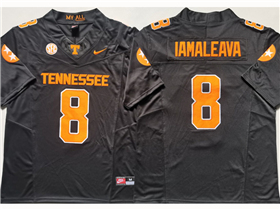 Tennessee Volunteers #8 Nico Iamaleava Dark Grey College Football F.U.S.E. Limited Jersey