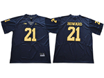 Michigan Wolverines #21 Desmond Howard Navy College Football Jersey