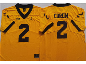 Michigan Wolverines #2 Blake Corum Gold College Football Jersey