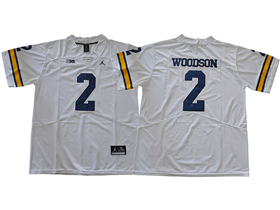 Michigan Wolverines #2 Charles Woodson White College Football Jersey