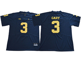 Michigan Wolverines #3 Rashan Gary Navy College Football Jersey