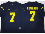 Michigan Wolverines #7 Donovan Edwards Navy College Football Jersey