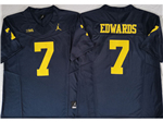 Michigan Wolverines #7 Donovan Edwards Navy College Football F.U.S.E. Limited Jersey