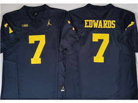 Michigan Wolverines #7 Donovan Edwards Navy College Football F.U.S.E. Limited Jersey