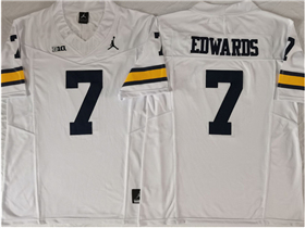 Michigan Wolverines #7 Donovan Edwards White College Football F.U.S.E. Limited Jersey