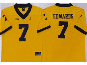 Michigan Wolverines #7 Donovan Edwards Gold College Football Jersey