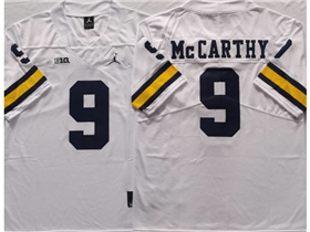 Michigan Wolverines #9 J.J. McCarthy White College Football Jersey