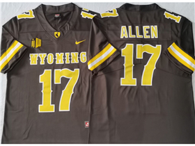 Wyoming Cowboys #17 Josh Allen Black College Football Jersey
