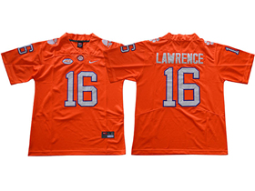 Clemson Tigers #16 Trevor Lawrence Orange College Football Jersey