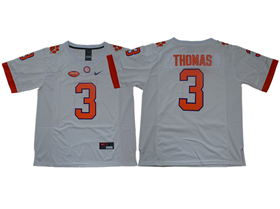 Clemson Tigers #3 Xavier Thomas White College Football Jersey