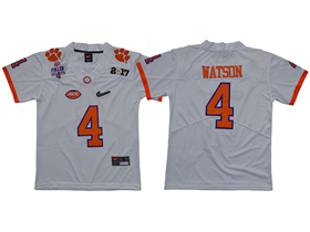 Clemson Tigers #4 Deshaun Watson Youth White College Football Jersey