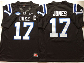 Duke Blue Devils #17 Daniel Jones Black College Football Jersey